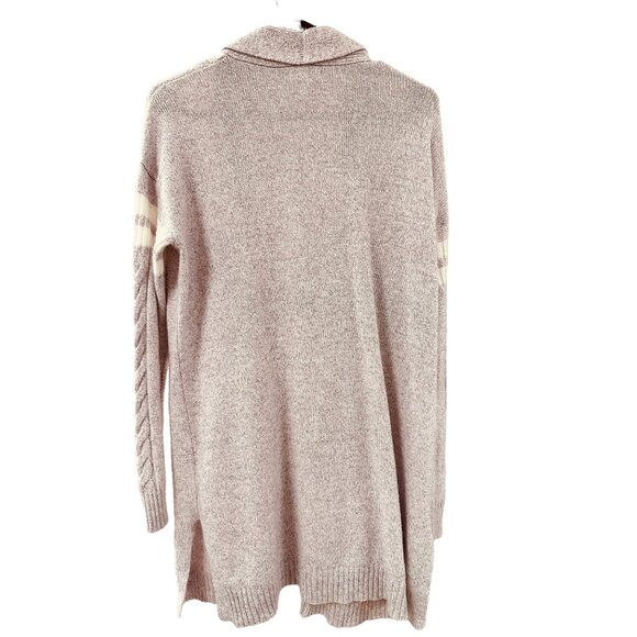 🍒 2/$20 🍒  Lilac Purple Long Cardigan with White Stripes on Upper Arm sz M - Picture 5 of 7